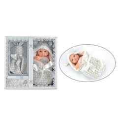 Пупс 216-1 (72/2) длина 21 см, одеяло-конверт, полотенце, в коробке