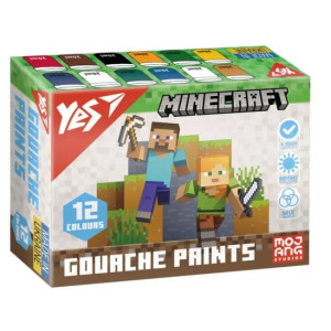 Фарби гуашеві, 12 кольорів по 20 мл Minecraft 230407 Yes
