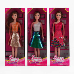 Кукла SK 029 A (144/2) 3 вида, двухцветные пайетки, в коробке, ВЫДАЕТСЯ ТОЛЬКО МИКС ВИДОВ