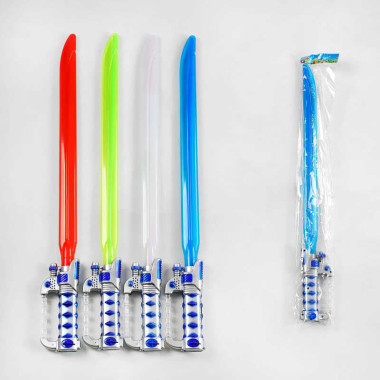 Световой меч C 52184 (240) 4 цвета, свет, звук, на батарейках, длина 64.5 см, пакете, ВЫДАЕТСЯ ТОЛЬКО МИКС ВИДОВ