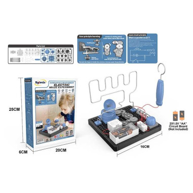 Конструктор электронный DL 0102 (48) Лабиринт, 46 элементов, QR-код с видео мастер-классом, на батарейках, инструкция, в коробке