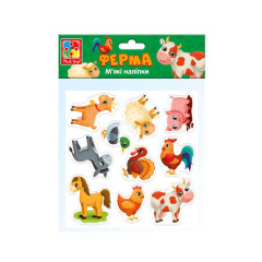 гр М’які наліпки "Ферма" (40)  - VT4210-08  "Vladi Toys"