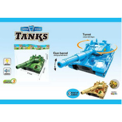 Танк 7702 (240/2) 3 цвета, инерция, звук, подсветка, в пакете