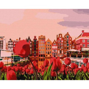 Картина по номерам Вечерний Амстердам 40х50см