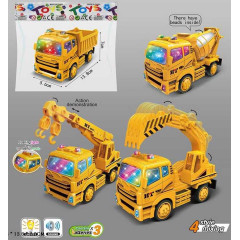 Спецтехника 7720 (240/2) 3 вида, строительная машина, звук, подсветка, инерция, в пакете