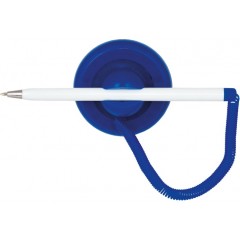 Ручка кулькова на підставці ECONOMIX POST PEN 0,5 мм. Корпус біло-синій, пише синім