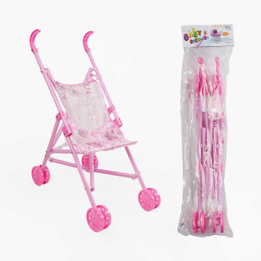 Тележка для куклы CS 7817 S-1 (72/2) высота 48 см, складная конструкция, в пакете