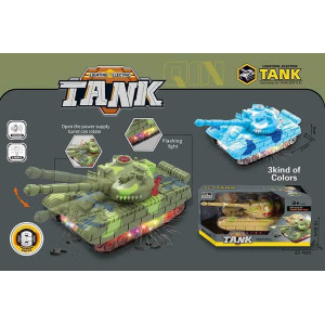 Танк 62911 (72) підсвічування, звуки, колеса вільного ходу, на батарейках, в коробці