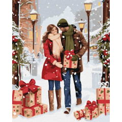 Картина за номерами. "Обмін подарунками" 40х50см