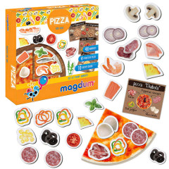 гр Магнитная игра "Pizza" ML4031-27 EN (24) "Magdum", 48 магнитов, карточки, англ. язык, в коробке