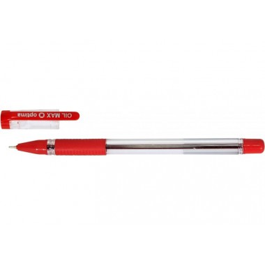 Ручка масляна OPTIMA OIL MAXX 0,7 мм, пише червоним