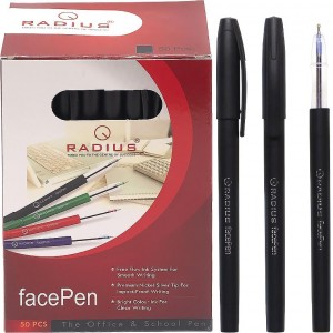 Ручка "FaсePen" RADIUS 50 штук, черная