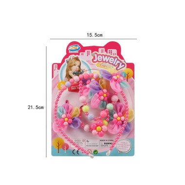 Набор украшений A 6-9 (360/2) бусы, браслет, обруч, 2 заколки, 2 резинки, в пакете