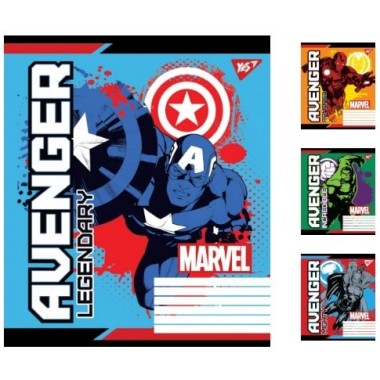 Зошит шкільний 18 клітинка YES Avengers. Legends