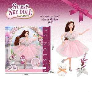 Лялька SK 026 A (48/2) висота 30 см, взуття, прикраса, улюбленець, в коробці