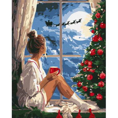 Картина за номерами "Різдвяний вечір" 40х50см