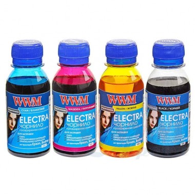 Комплект чорнил WWM ELECTRA для Epson водорозчинне 4х100г B/C/M/Y (ELECTR.SET42)