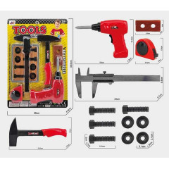 Набор инструментов 1053 (72/2) дрель, молоток, штангенциркуль, рулетка, на листе