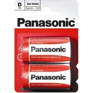 Батарейка Panasonic Red Zink вугільно-цинкові D (R20) ціна за 1 батарейку