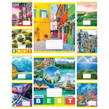 Зошит 24 арк.клітинка Тверда ТЕ41302 Мікс ПМК, 20/320