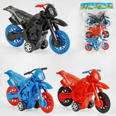 Набор мотоциклов 877-21 (600/2) 3шт, инерционный механизм, в пакете