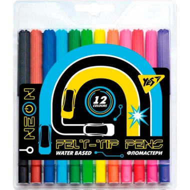 Фломастери YES 12 кольорів Ultrex