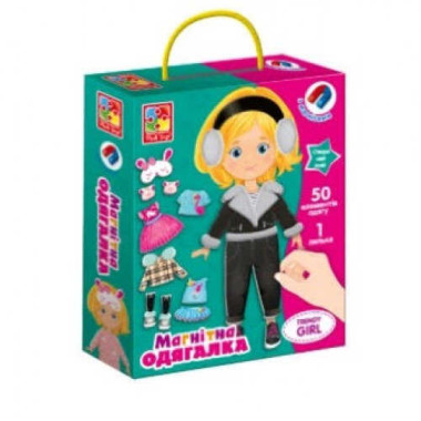 гр Магнитная игра-одежда "Trendy girl" - VT 3702-23 /укр/ (12) "Vladi Toys"