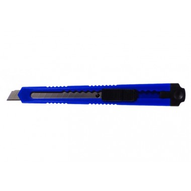 Нож канцелярский 9 мм Economix, пласт. корпус, синий E40522-02