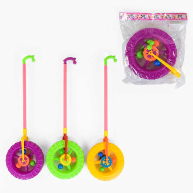 Каталка-колесо 189 С (96/2) 3 цвета, в пакете, ВЫДАЕТСЯ ТОЛЬКО МИКС ВИДОВ