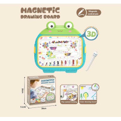 Магнитная игра 666-8 A (60) “Лягушка”, магнитный стилус, сортер, шарики, препятствия для шариков, в коробке