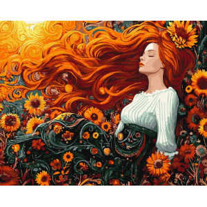 Картина по номерам "Цветы осени" 40х50см