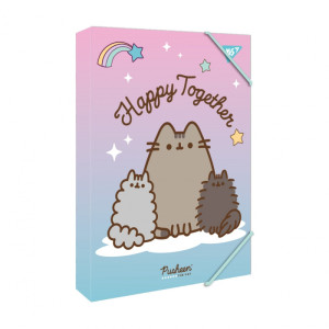 Папка для работы Yes картонная A4 "Pusheen"
