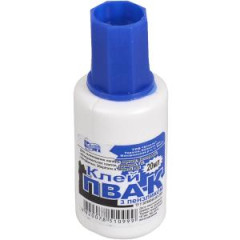 Клей ПВА 20мл с кистью "КиП"