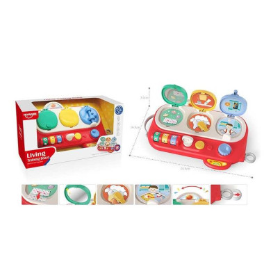 Логическая игра HE 8080 (36) зеркальце, мини-игры, трещотка, в коробке