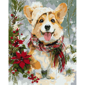 Картина по номерам "Счастливая собачка" 40х50см