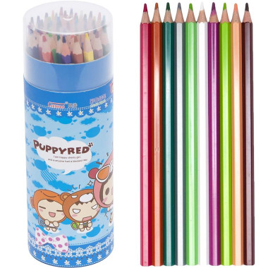 Олівець 48 кольори в тубусі 6484