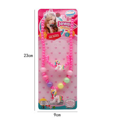 Набор украшений F 2-50 (960/2) бусы, браслет, украшения-енороги, в пакете