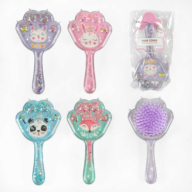Щетка для волос C 57927 (360) 4 вида, “Милое животное”, ВЫДАЕТСЯ ТОЛЬКО МИКС ВИДОВ