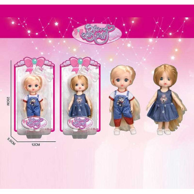 Кукла SK 095 C (144/2) 2 вида, высота: 16 см, имитация стеклянных глаз, шарнирные суставы, на листьях