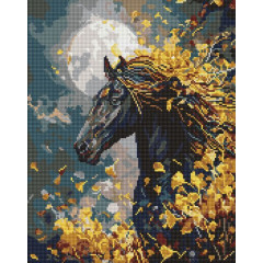 Набір з алмазною мозаїкою "Кінь і вітер" 40х50см
