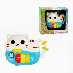 Піаніно музичне 63805 (48) WToys, ОЗВУЧУВАННЯ УКРАЇНСЬКОЮ МОВОЮ, 8 пісень, 8 казок, цифри, підсвічування, намистини, в коробці