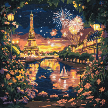 Картина за номерами "Салюти Парижу" 40х40см