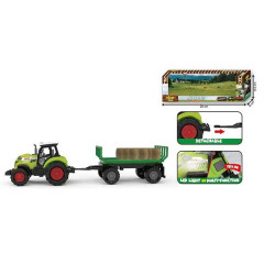 Трактор 550-9 P (120/2) звук, подсветка, прицеп, груз, в коробке