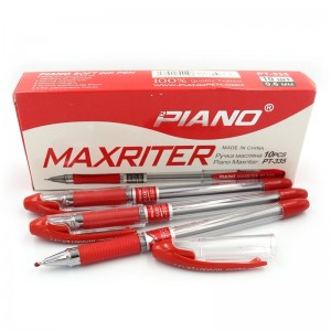 Ручка шариковая масляная Piano Maxriter красная PT-335_3