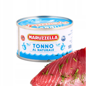 Тунець у власному соці Maruzzella 100г/70г48шт Штрих код 8001820056330