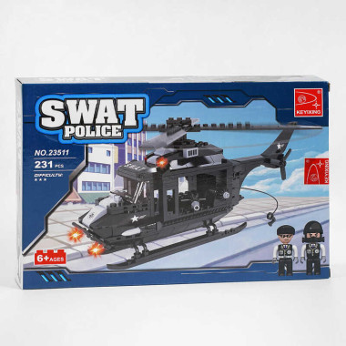 Конструктор AUSINI 23511 (36/2) Поліцейський вертоліт, 227 деталей, в коробці