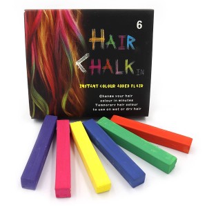 B357-6 (8357-6) Крейда для волосся, набір 6 кольорів, 6,5х1х1см