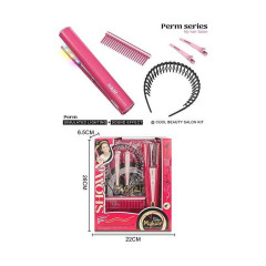 Набор парикмахера 2805-8 (72/2) подсветка, звуки, функциональный стайлер, расческа, зажимы, обруч, в коробке