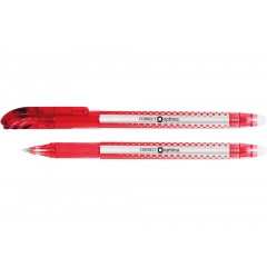 Ручка гелевая самостирающая OPTIMA CORRECT 0,5 мм, пишет красным.