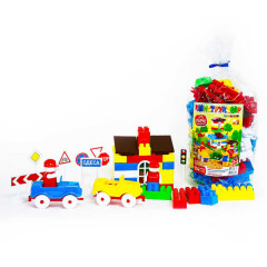 гр Конструктор №2 115/9 (12) "BAMSIC" 114 деталей, в пакете